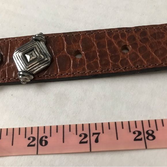 Streets Ahead Belt 19 Conchos Medallion Brown Leather Antiqued Silver Hardware M - Picture 10 of 13